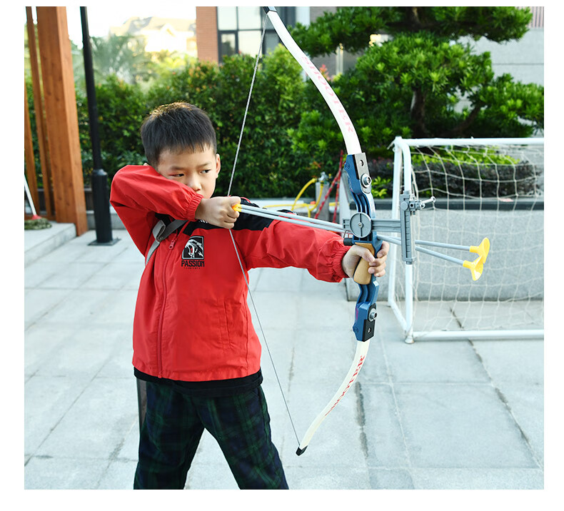 传统射击运动箭支箭靶全套装锻炼射击臂力玩具 弓箭大号豪华(亚瑟蓝)