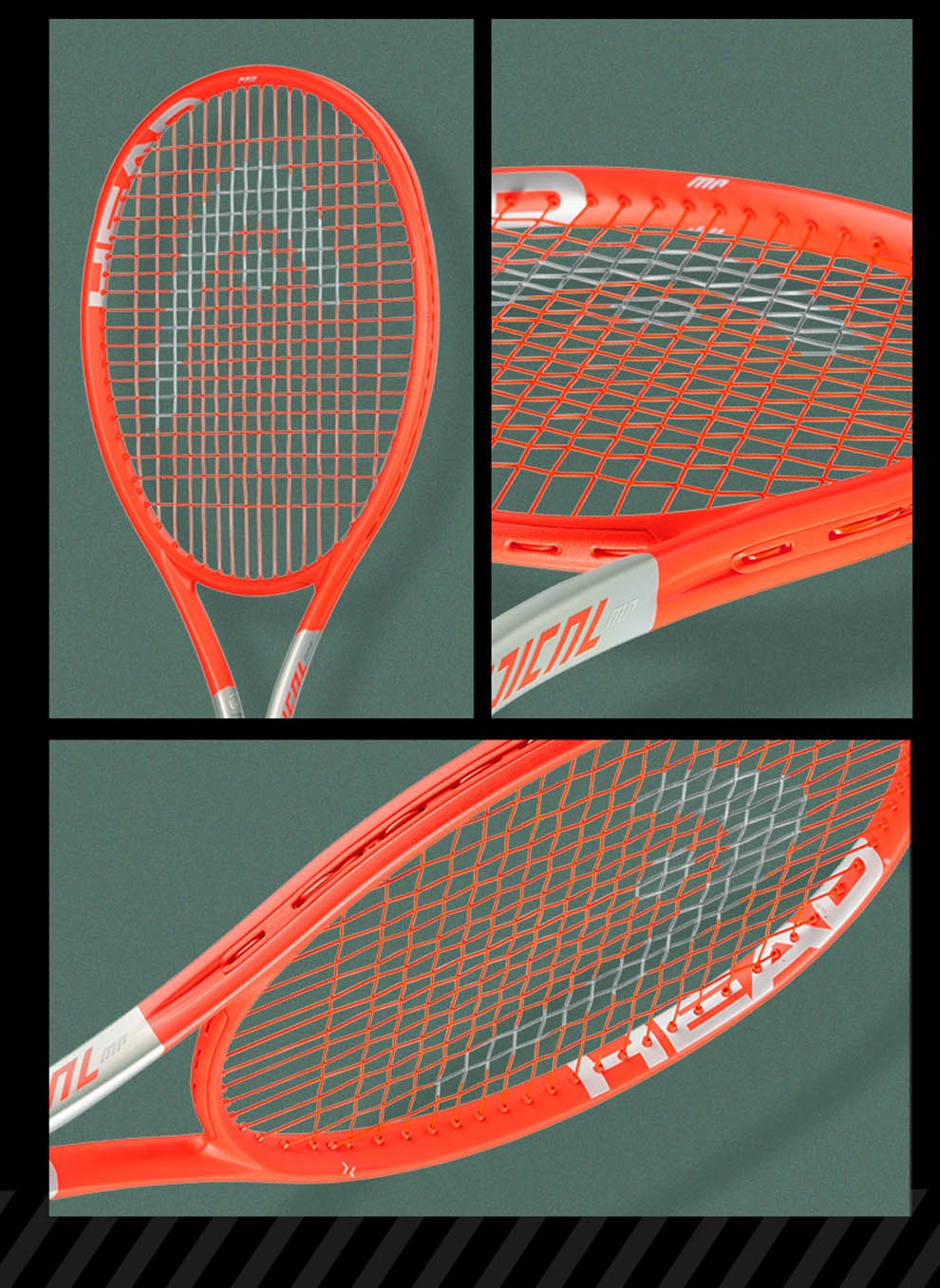 head海德2021款radical l4专业网球拍 泰勒弗里兹款红色碳素专业单拍 