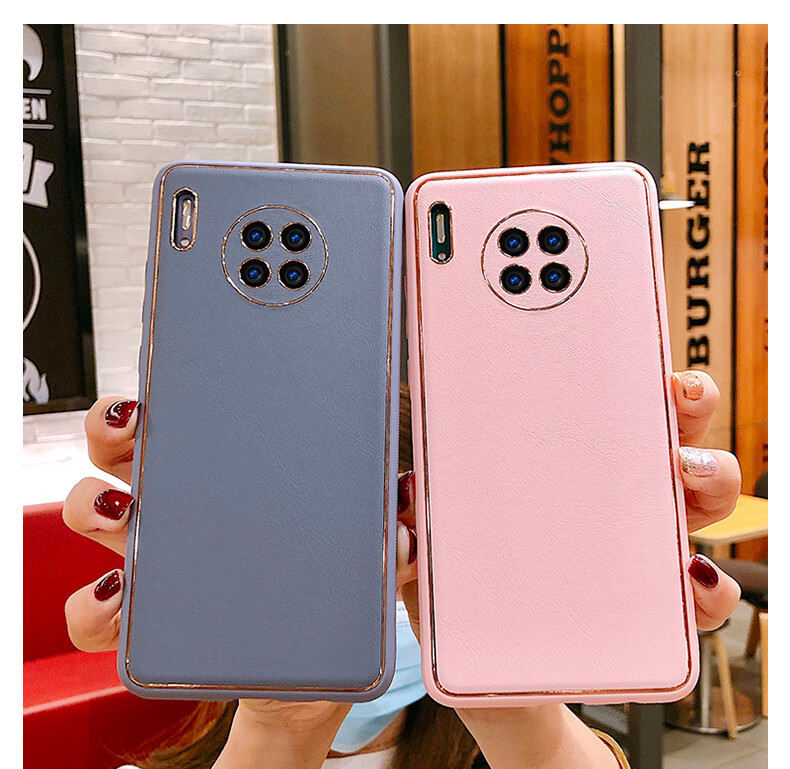 适用于华为mate30手机壳5g素皮版ins冷淡风mt30高档全包镜头mate30pro