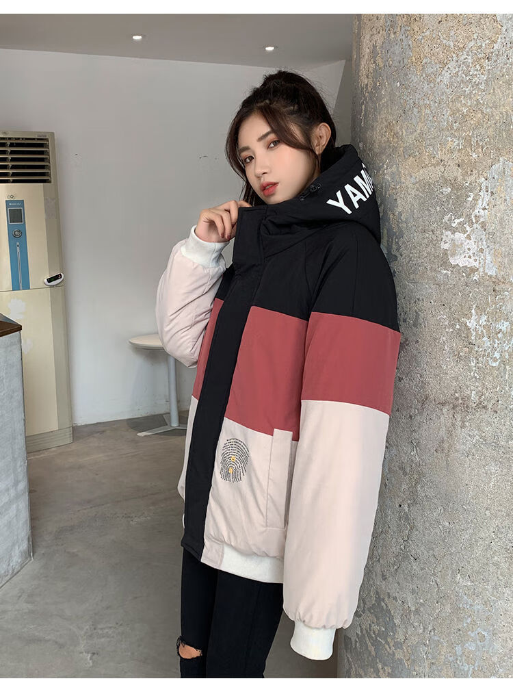迪炫莉冬季女生外套女学生秋冬高中生初中生棉服加棉加厚冬天的衣服