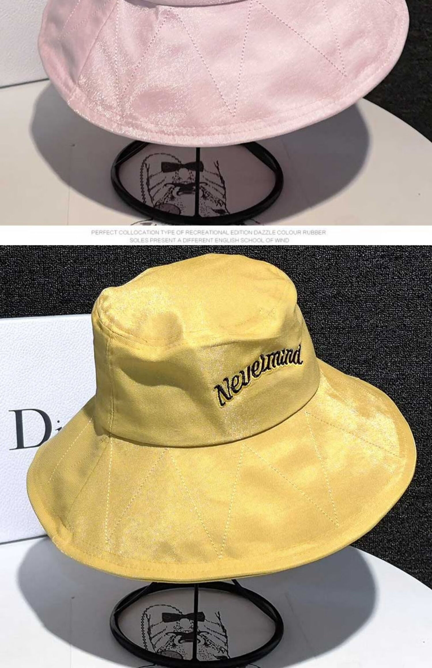 专柜潮牌原创轻奢定制迪丽热巴明星同款渔夫帽女潮牌春款显脸小日系大