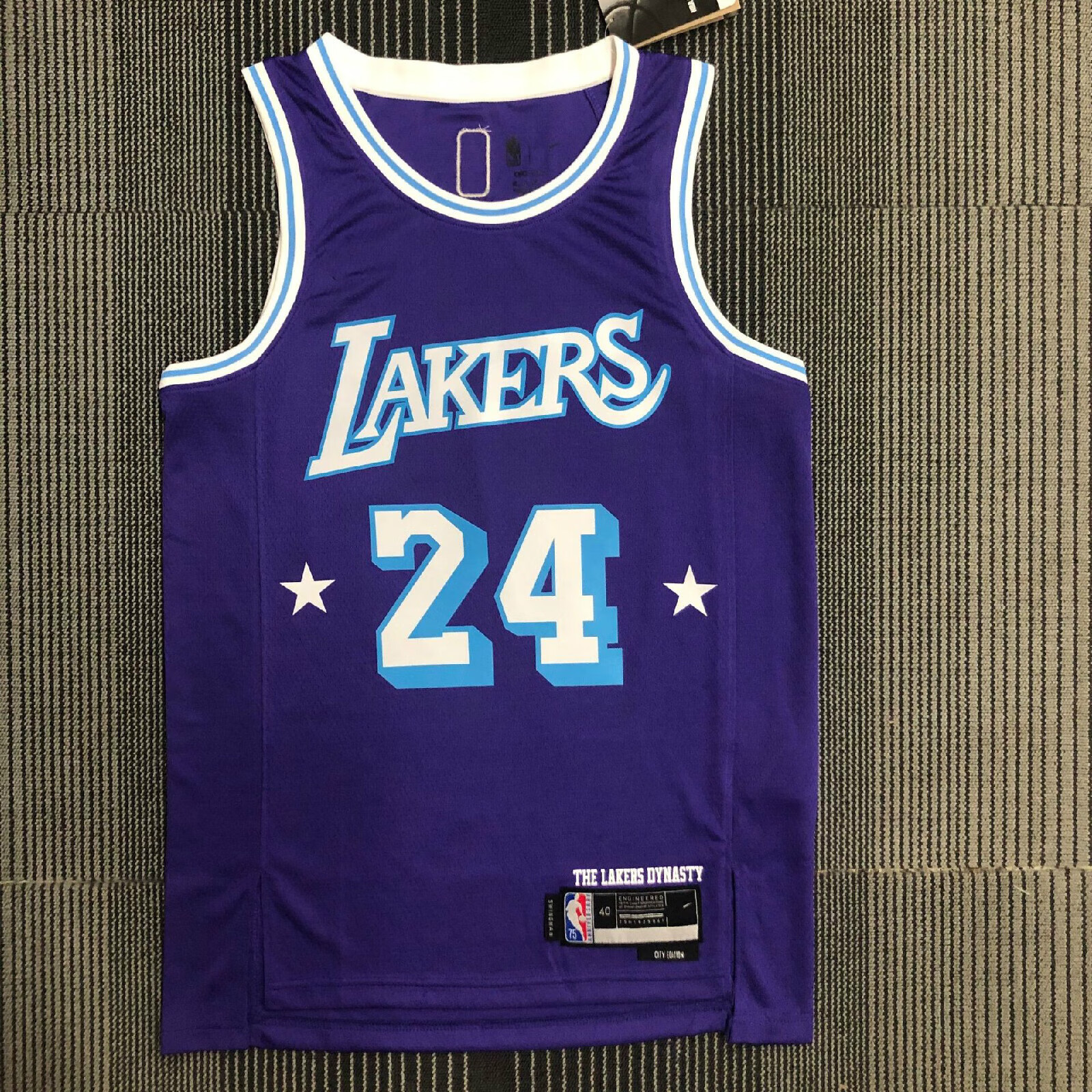 滕讯体育同款nba75周年22赛季湖人队朗多城市版篮球运动球衣戴维斯 8
