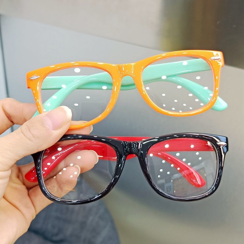 儿童硅胶防蓝光眼镜男女童护目镜学生看手机电脑抗辐射平光镜软胶