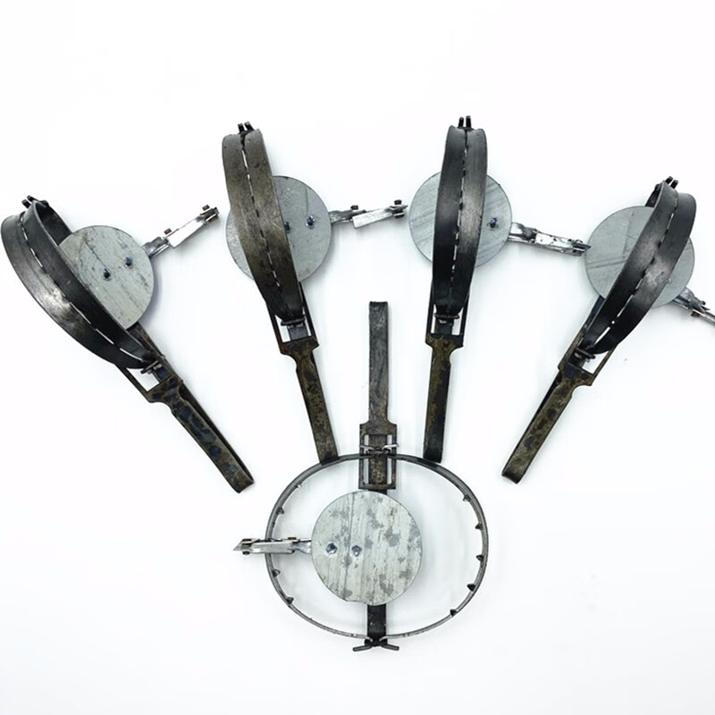 溪沫圆形老鼠夹地老鼠强力捕捉器田鼠夹地鼠夹捕鼠器钢丝夹野外 单板