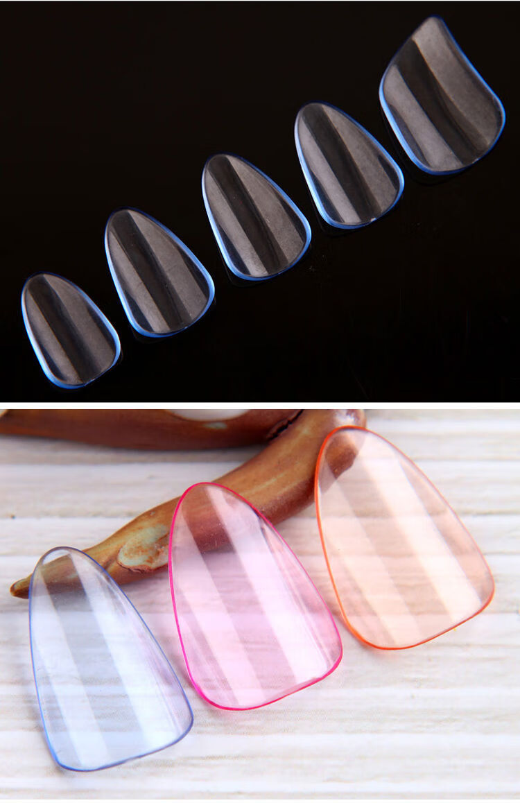 弹琵琶的指甲成人儿童初学者粉色小号透明 蓝色 胶布3卷 指甲板1个