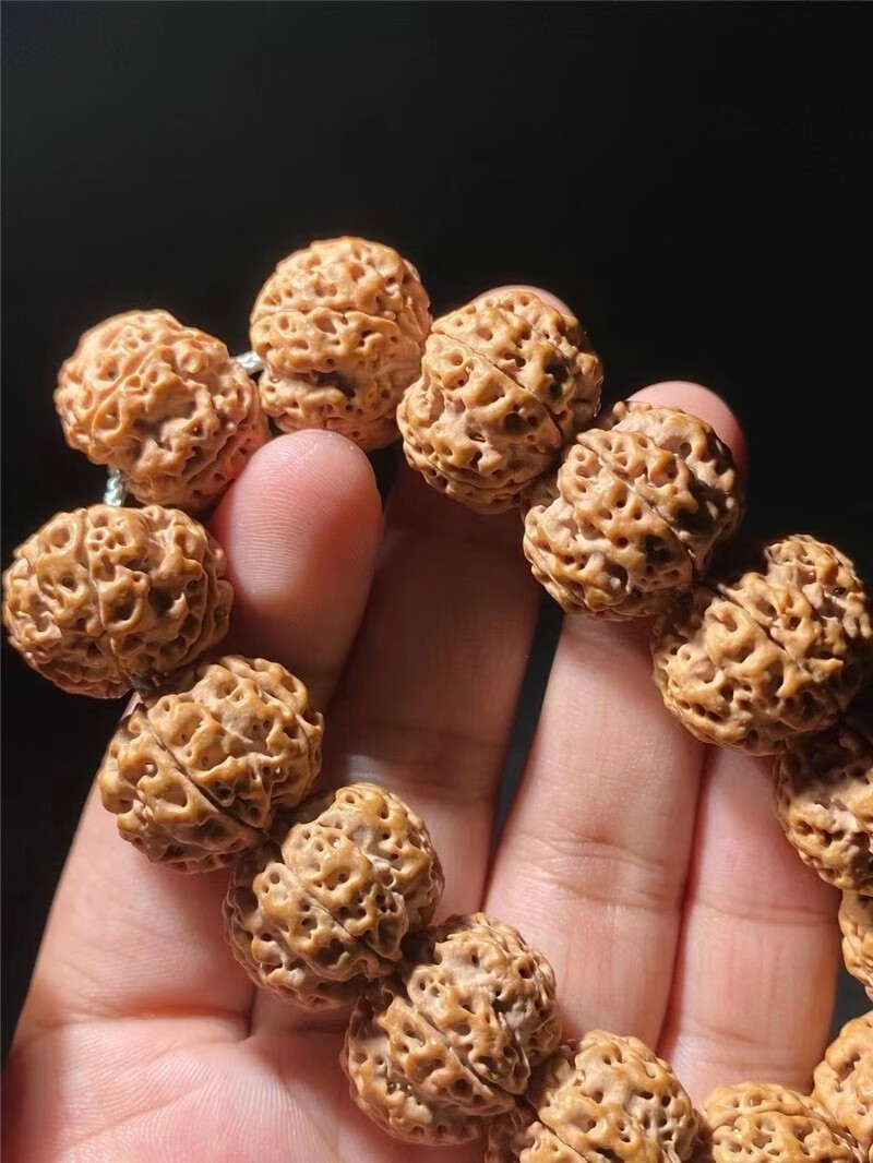 精品尼泊尔大金刚菩提子手串佛珠 5瓣6瓣五星蜂窝双龙梅花原籽深清