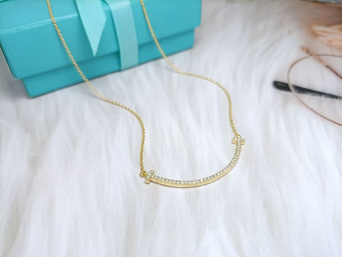 tifuniy 项链 tiffany蒂芙尼项链女s微笑锁骨链时尚韩版ins气质女友