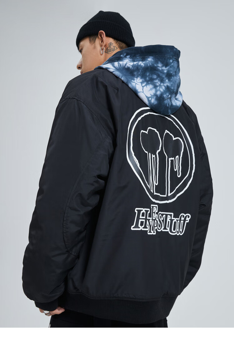 【inxxstreetlab】hypestuff 潮牌情侣字母刺绣棉服男女通款hua