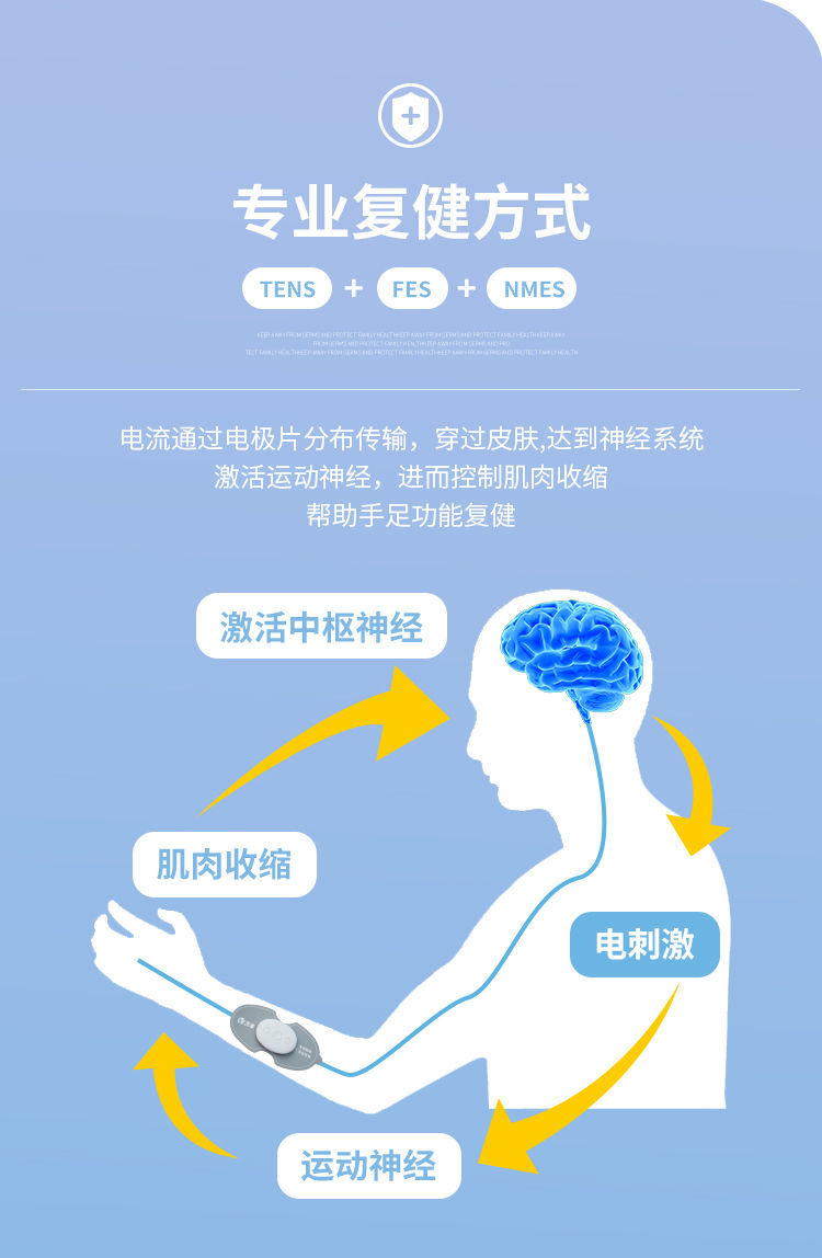 低频复健仪康复仪中风偏瘫康复训练按摩老人电刺激电疗仪手足 1台主机