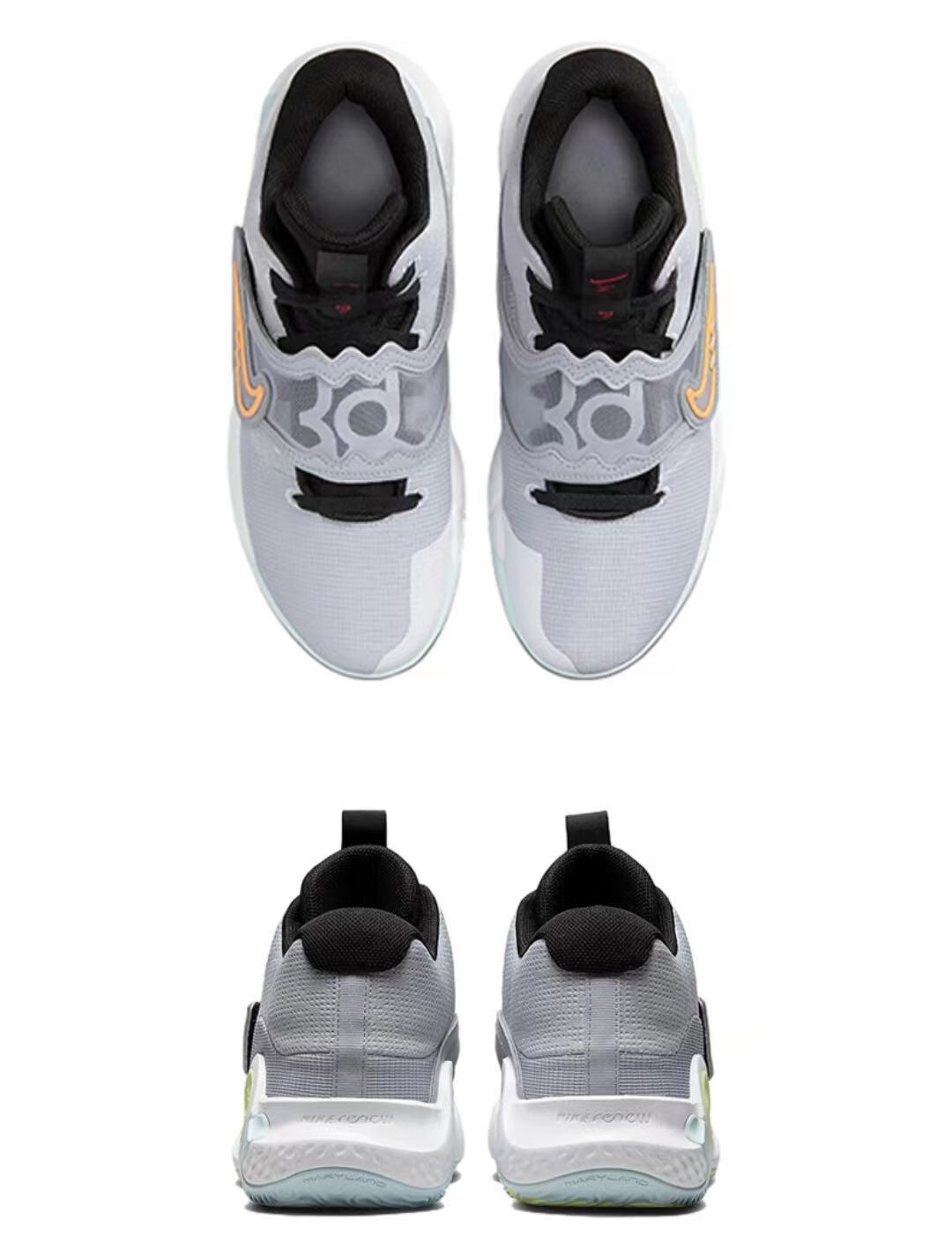 杜兰特kd trey 5 x ep中帮kd5篮球鞋防滑耐磨气垫缓震实战战靴 冷蓝