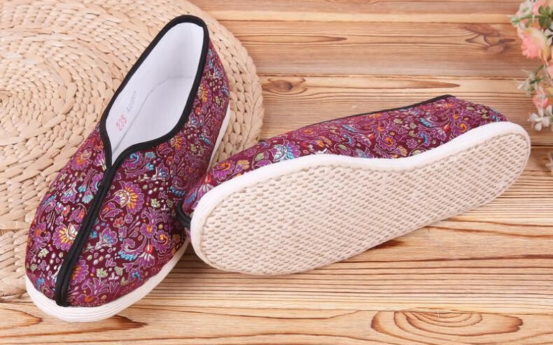 朴木隐老北京纯手工千层底 布鞋中老年民族风奶奶鞋手工千层底布底女