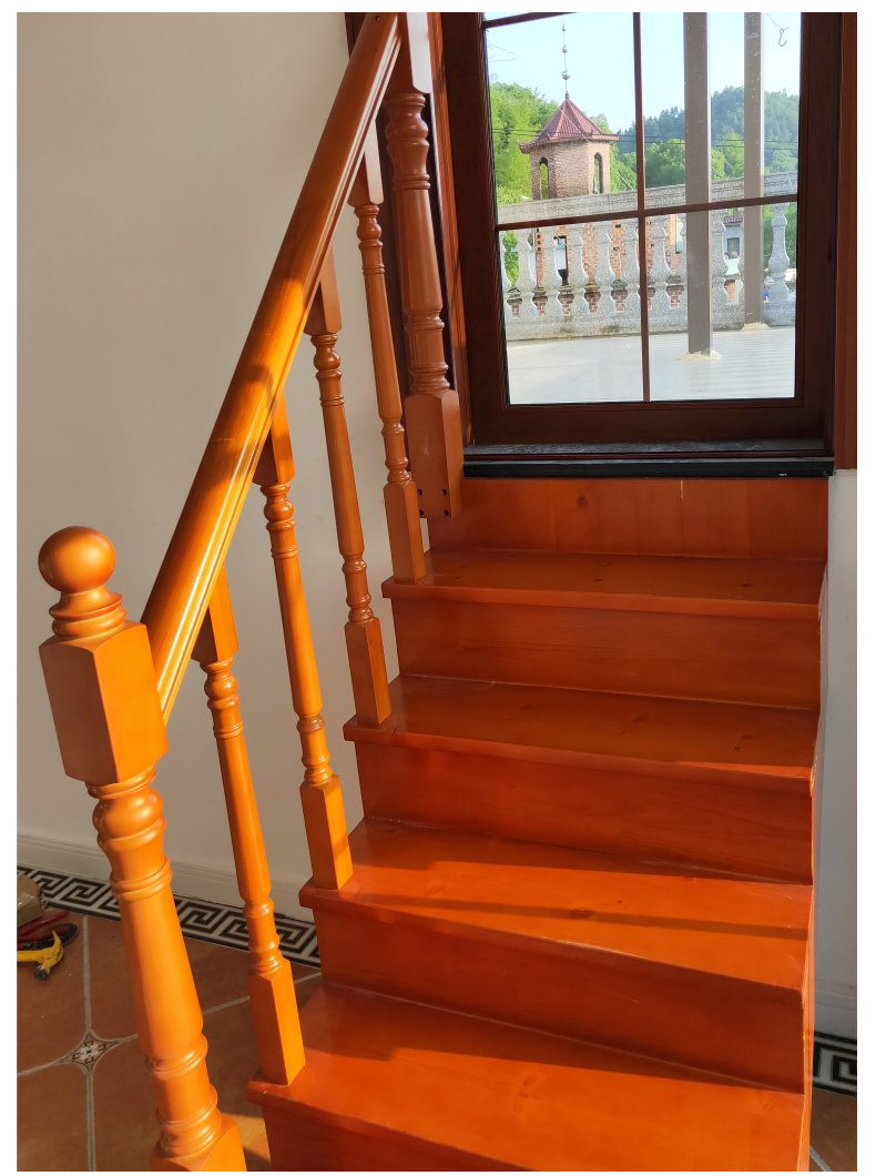 阁楼实木楼梯室内整体转角loft楼梯家用旋转平台木梯厂家定制 12踏步