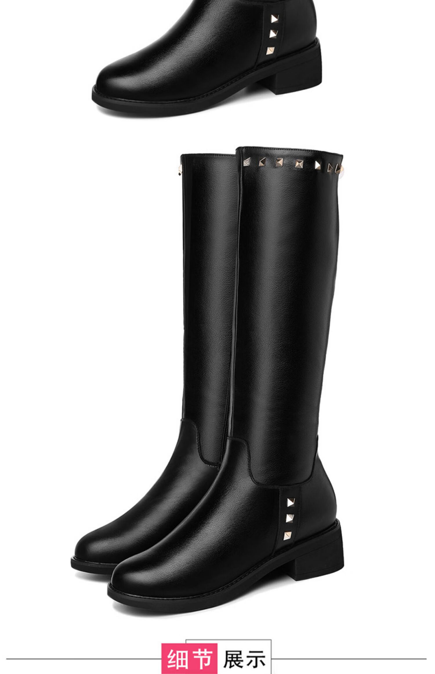 流行款【轻奢品质】女靴子专柜真皮高筒靴女2020新款秋冬季胖妹不过