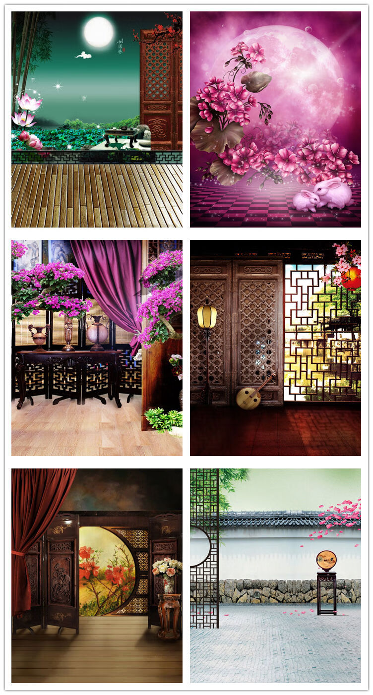 直播背景布古装3d古风主题拍照背景墙网红古典舞蹈拍摄背景布 gc-3553