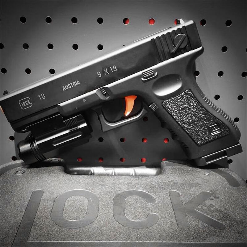 skd格洛克g18下供弹水弹枪式电动连发男孩玩具枪 g18银色(战术满配版)