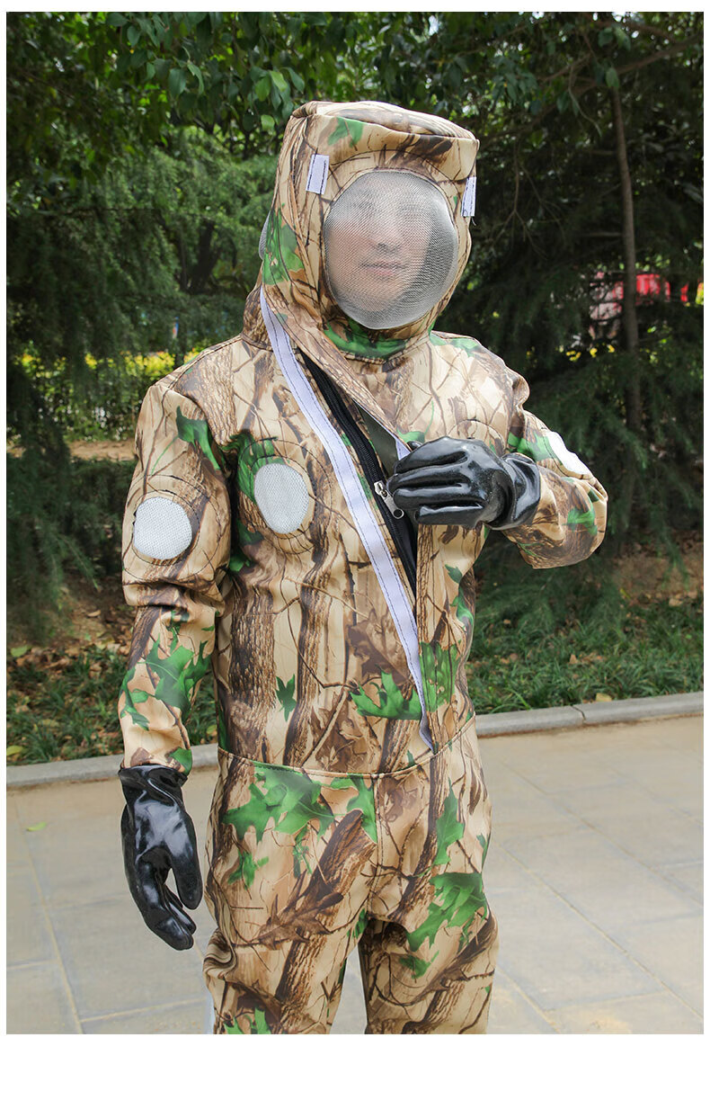 蚂蜂服 加厚防蜂服全套 马蜂防护服透气抓蜂衣服胡蜂黄蜂爬树 加厚