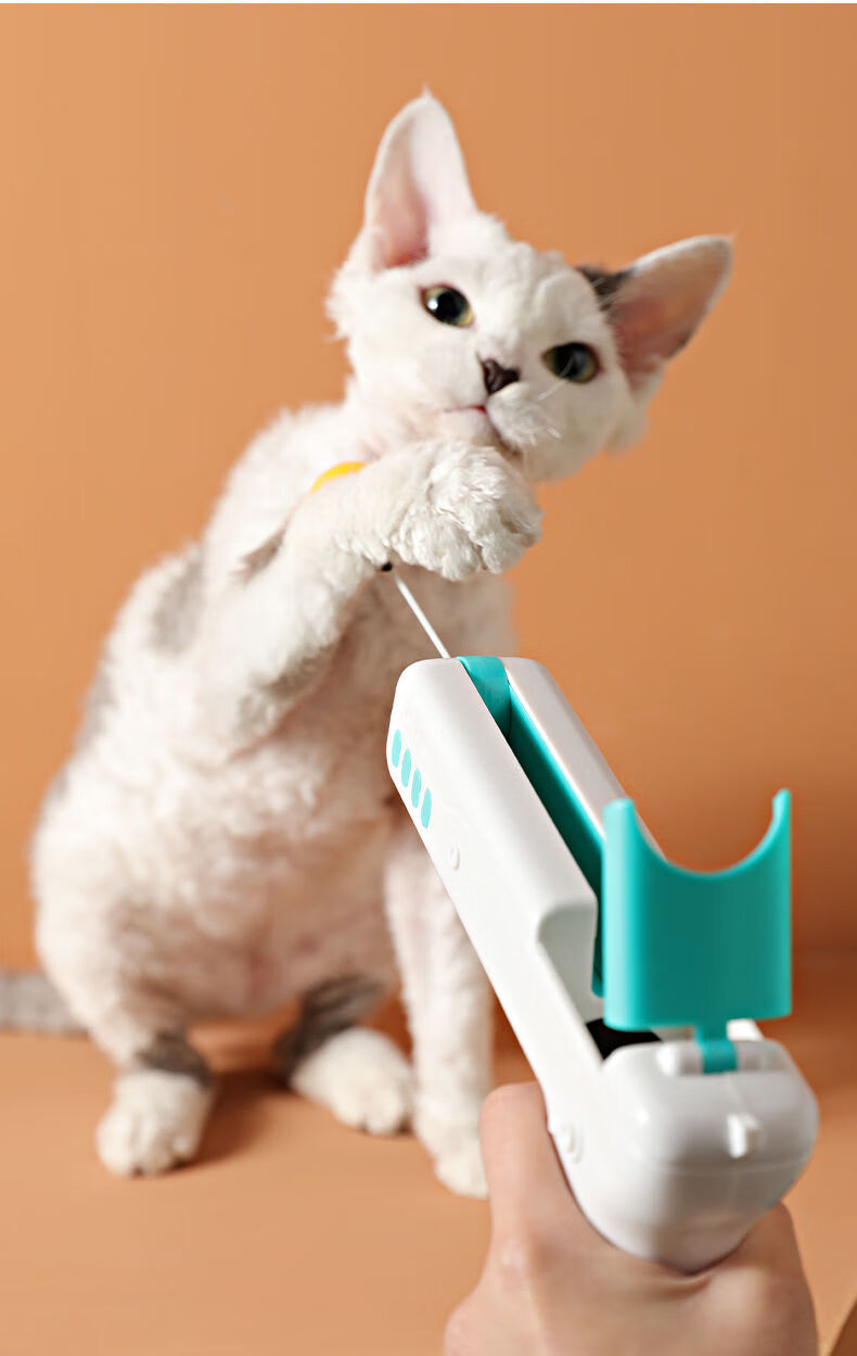 猫玩具猫咪逗猫枪逗猫棒自嗨耐咬猫猫自嗨解闷神器羽毛互动玩具 湖