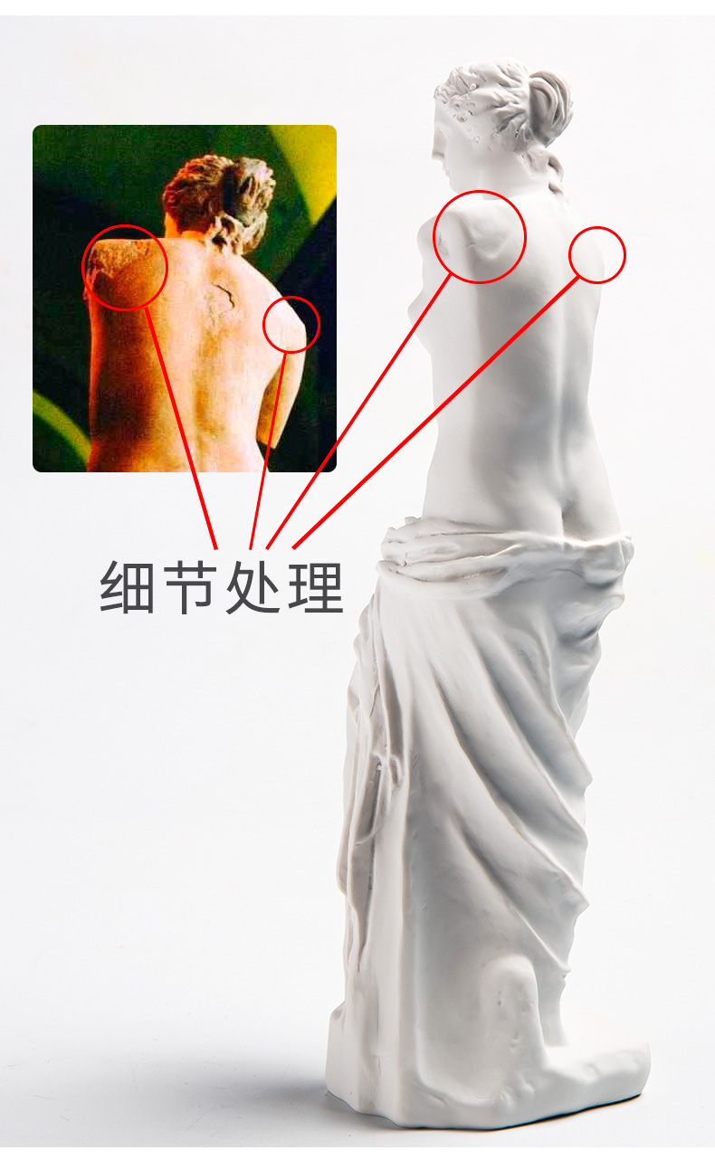 雕像美术生临摹专用石膏模型树脂室内装饰摆件断臂维纳斯雕塑【图片