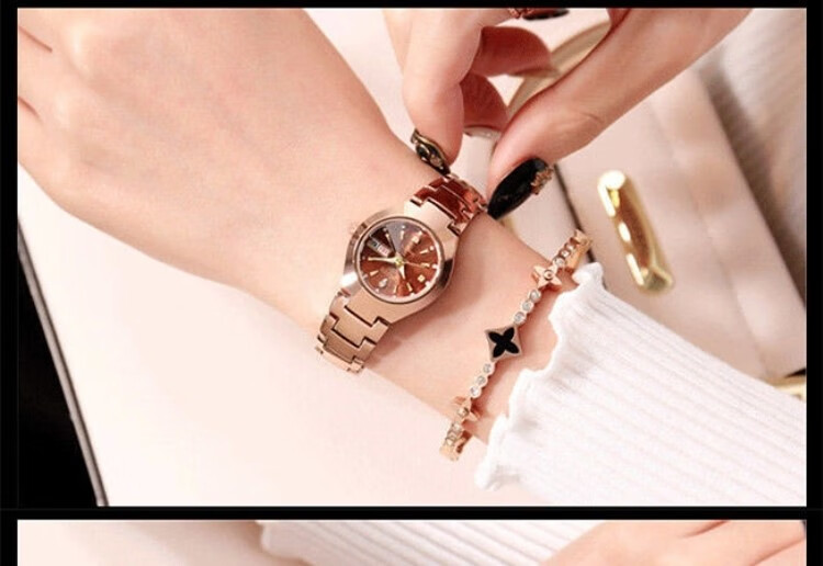 keystar手表女2022年新款腕表品牌小众韩版纪念轻奢防水时尚情侣银色