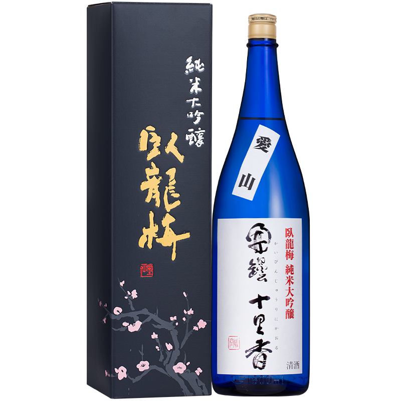 日本原装进口洋酒卧龙梅开坛十里香纯米大吟酿18l高端礼盒装盛田单瓶