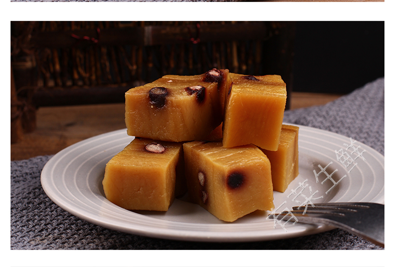 温州苍南产九层糕原味红豆千层糕手工米冻糕国 3粒(原味450g*2 红豆味