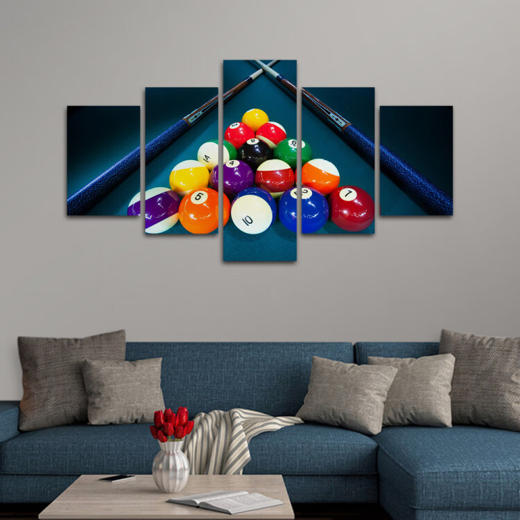 台球室装饰画斯诺克现代简约室内壁画桌球挂画组合画明星海报组合sn