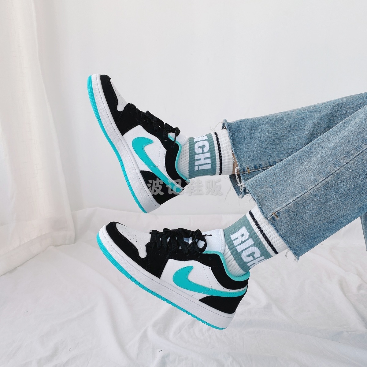 秋季男鞋aj运动鞋空军一号休闲篮球鞋男女鞋学生情侣潮流板鞋 aj1灰