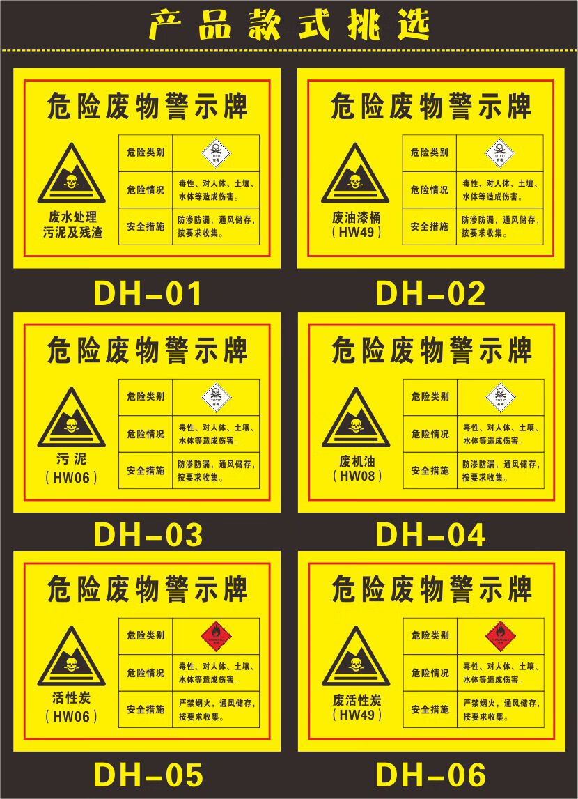 活性炭危险废物警示牌国标危险标志危废标签标识示牌【图片 价格 品牌