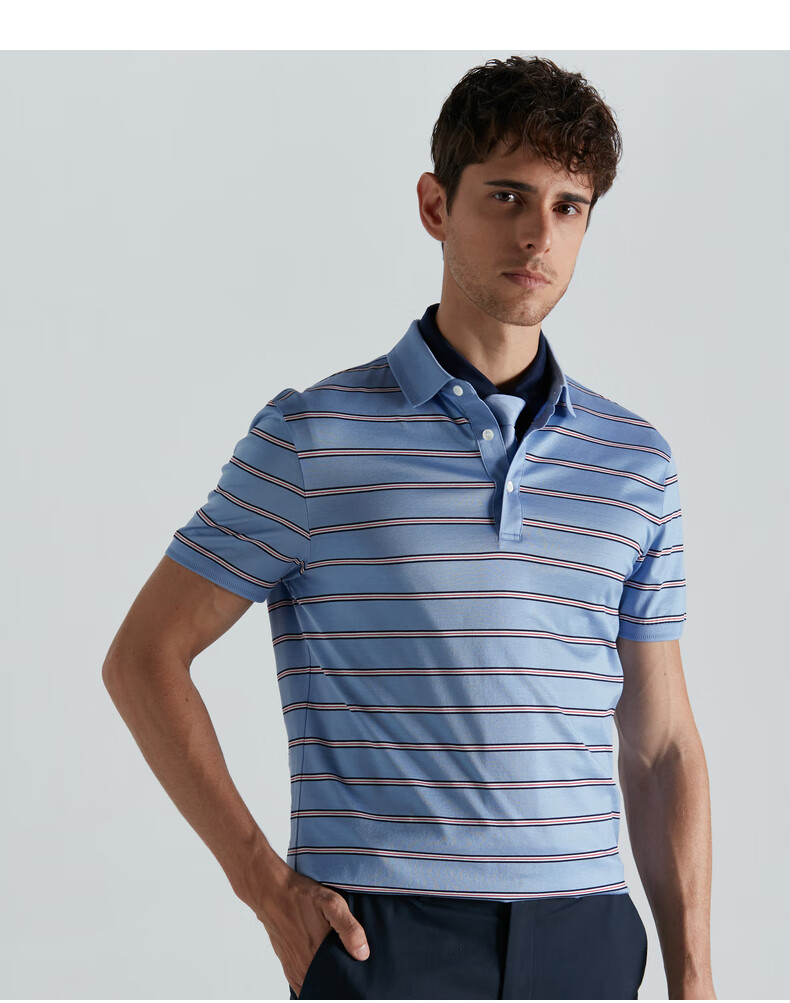 劲霸男装短袖t恤男2021春季新品商务休闲polo领体恤btkd2669【奥莱