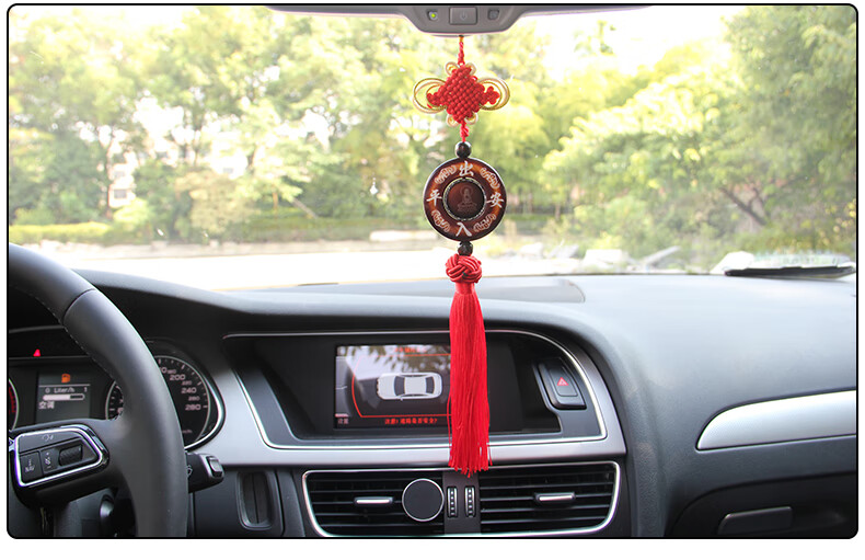 民族风出入平安汽车挂件平安符中国结手工香包香囊后视镜车内吊饰双面