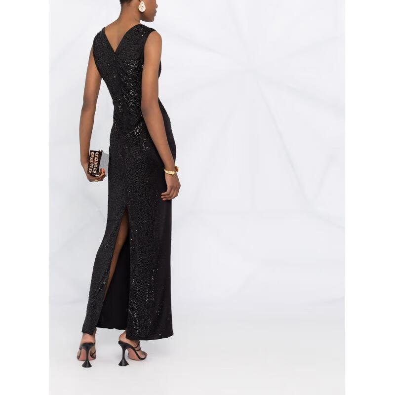 【母亲节】范思哲versace连衣裙女士奢侈品medusa 缀饰超长连衣裙