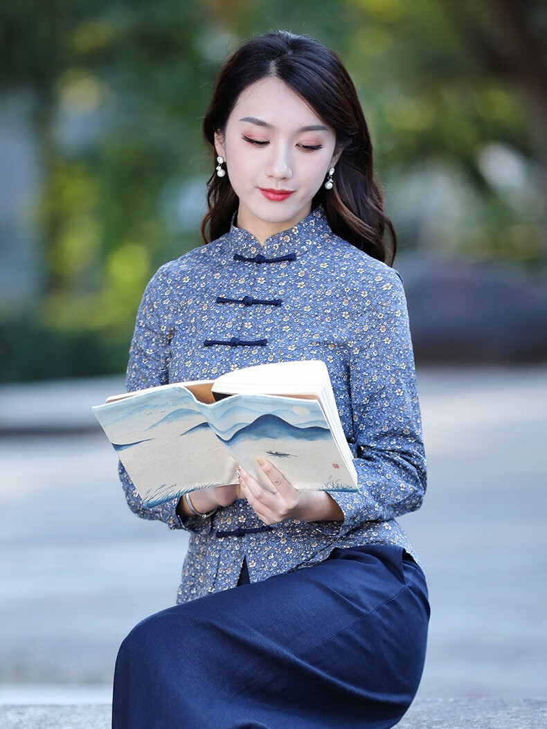 筠雅唐装女中国风唐装上衣改良版女时尚中式服装民国风复古女装j310s