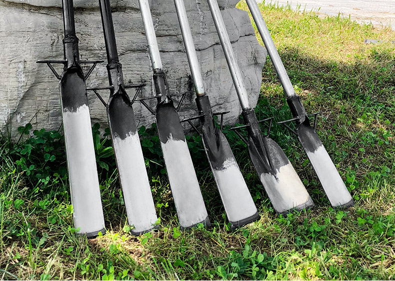 加厚洛阳铲铁锹挖树根专用种树挖坑土笋起苗工具357t柄家用小苗竹笋