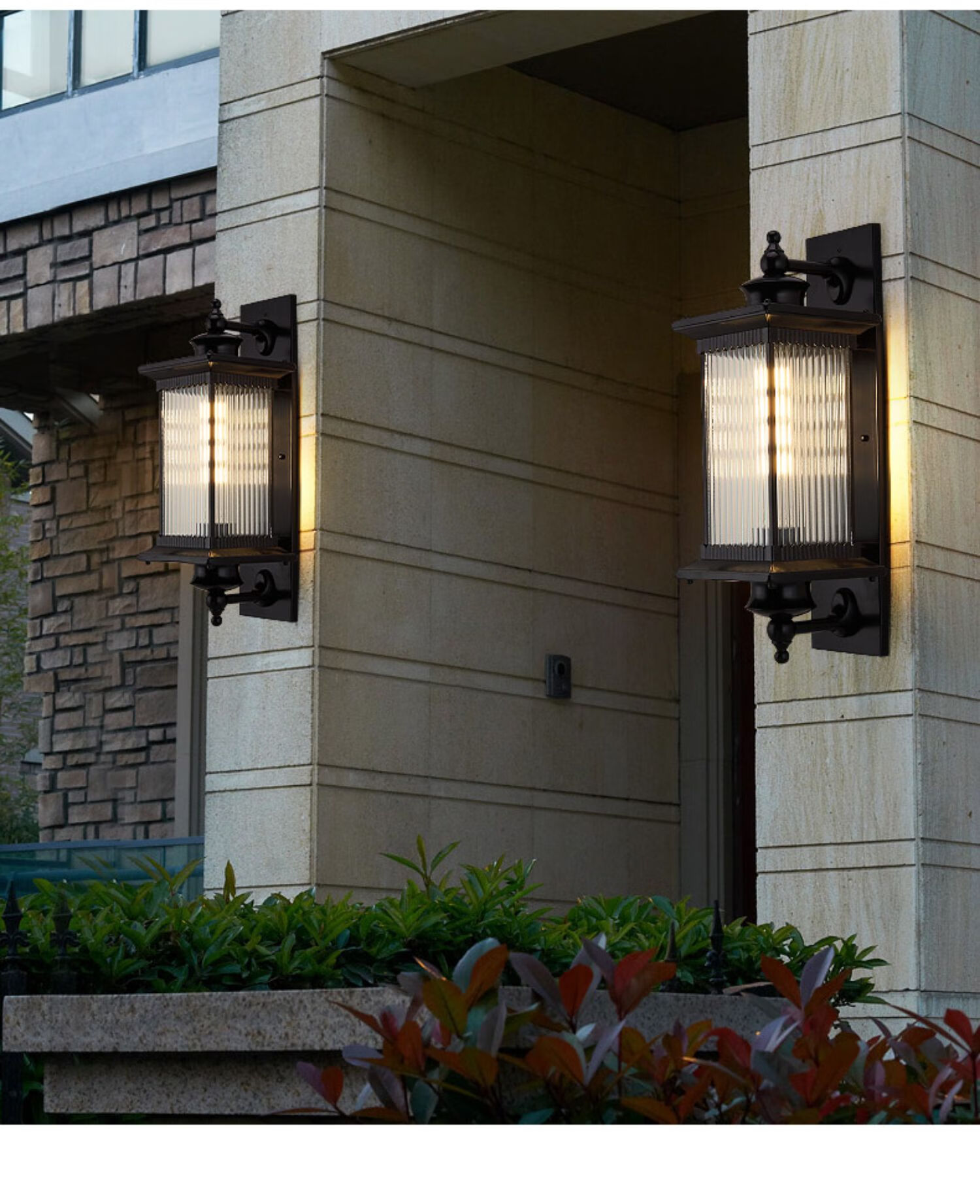 别墅大门口led壁灯简约室外防水门口庭院灯户外中式走廊墙挂别墅led