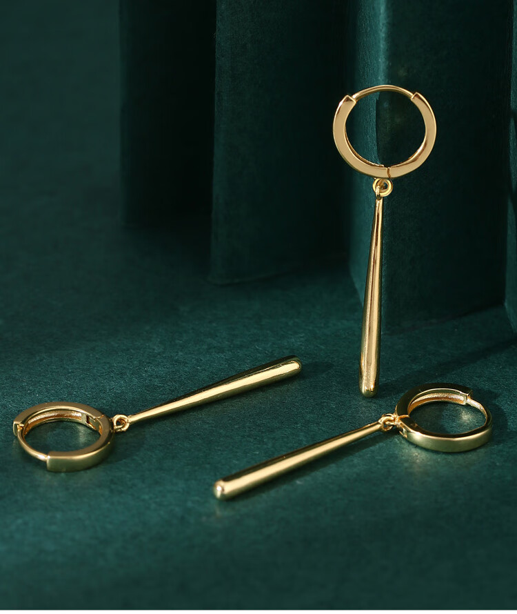 果怡海贼王索隆同款耳坠95银耳环三刀流耳钉佐罗无耳洞 耳夹不用耳洞