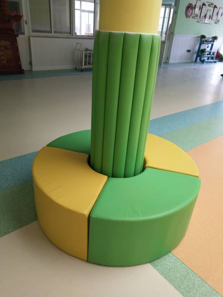 本果 围柱沙发凳包柱弧形凳子幼儿园早教大厅圆形柱方形柱子防撞凳 2