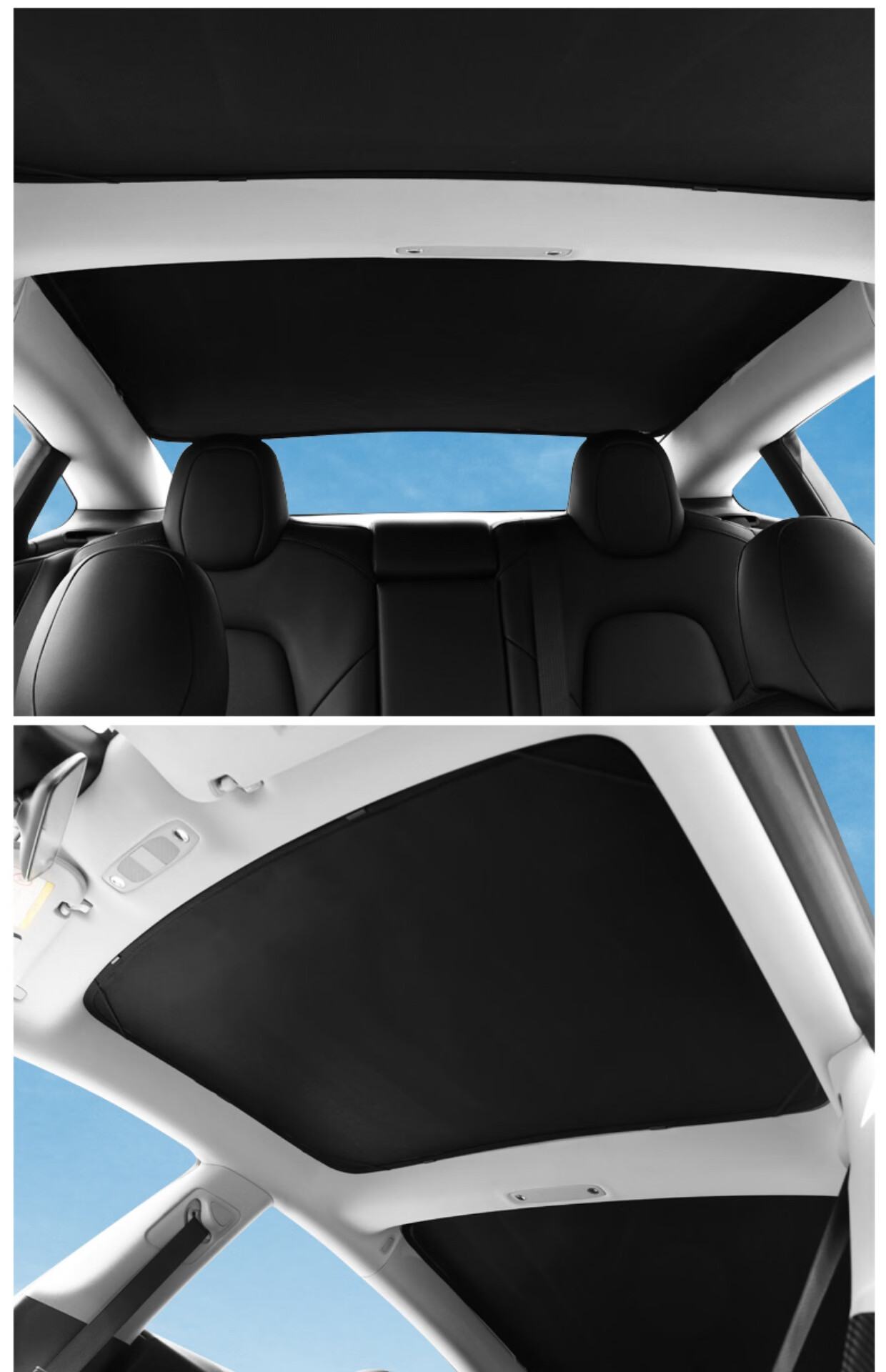 适用于特斯拉model3y遮阳帘防晒天窗遮阳板modely遮阳顶改装配件model