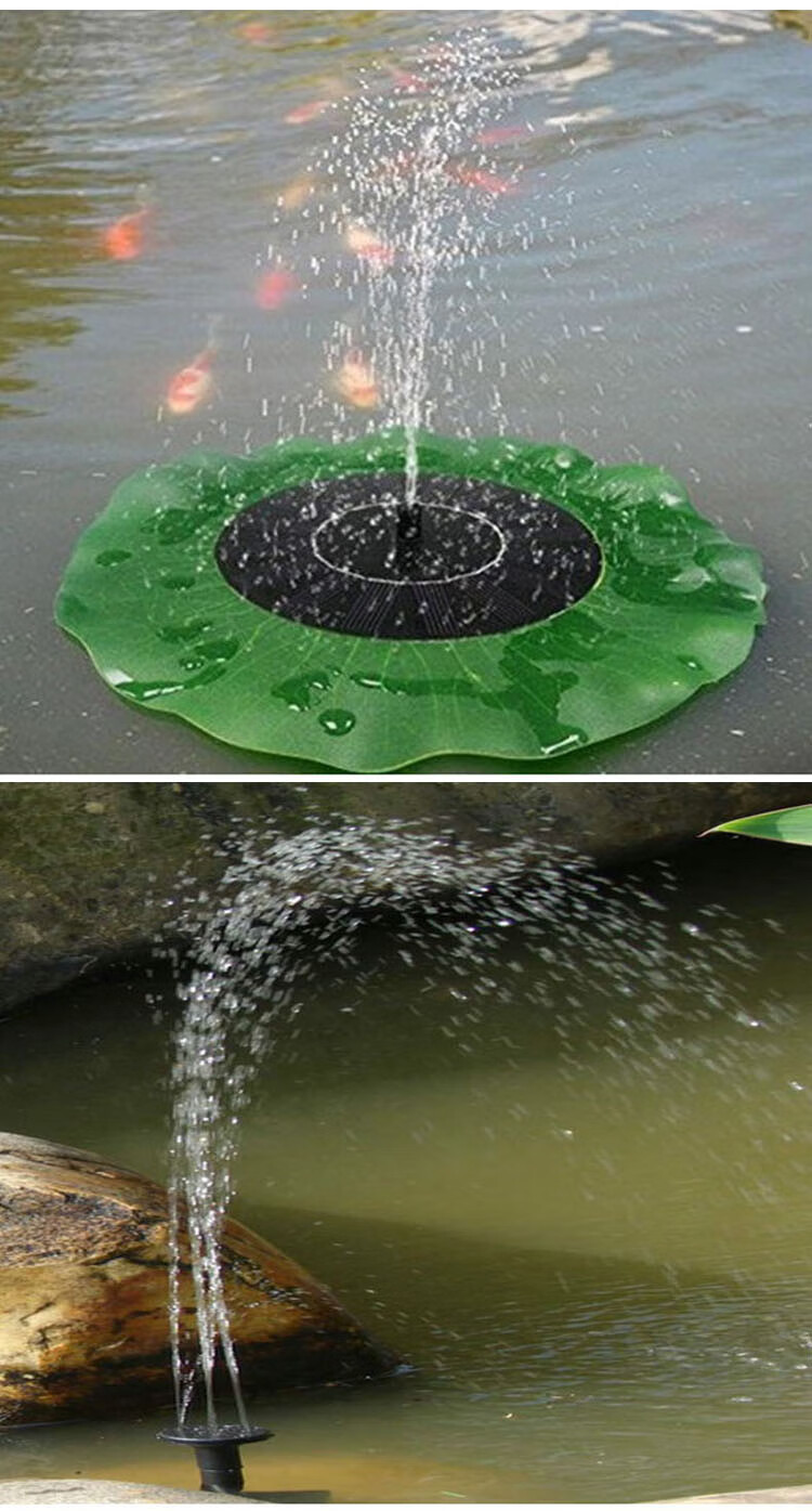 太阳能浮水泵喷泉荷花图案 阳光照射喷水【图片 价格 品牌 报价】