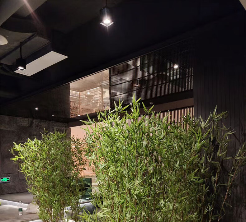 仿真竹子隔断屏风假竹子盆景细水毛竹绿植客厅酒店装饰竹叶假竹竿 插