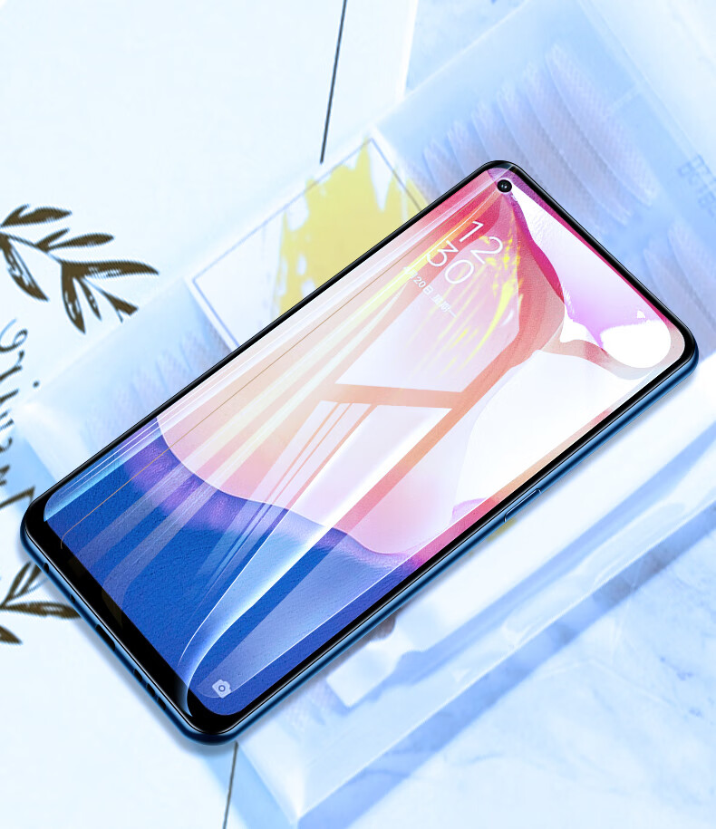 opporeno4se鋼化膜reno4手機膜全屏覆蓋oppo原裝抗藍光es全包無白邊