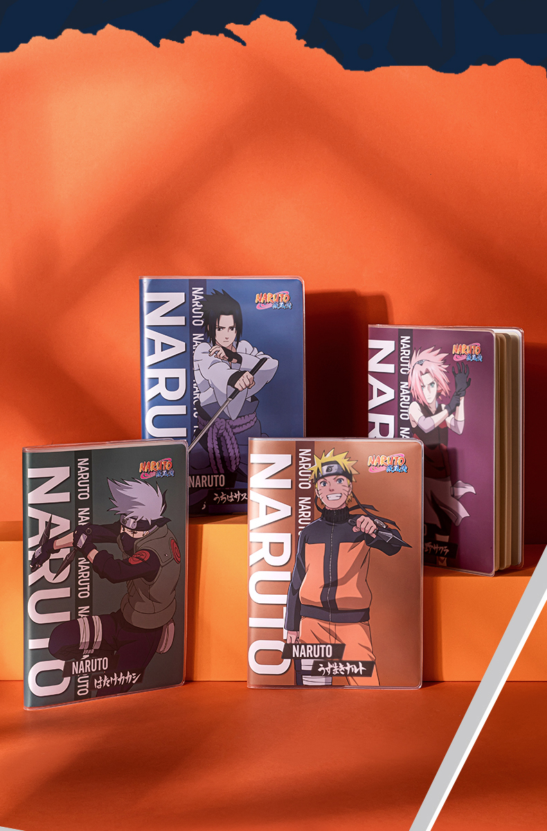 【火影忍者】得力加厚笔记本子学生文具胶套本记事本日记本小清新简约