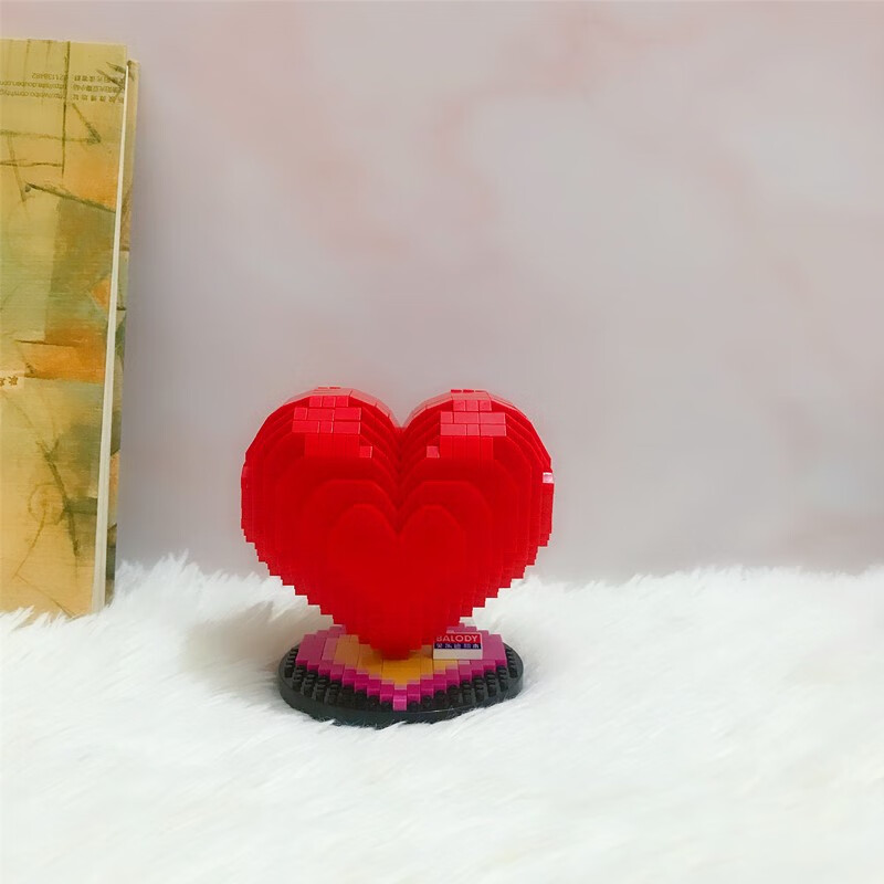 乐高lego积木爱心形拼装玩具玫瑰花立体拼图旗舰520情人节送男女朋友