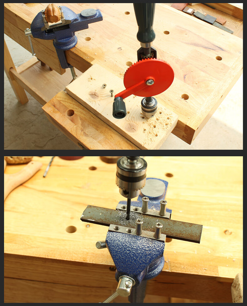 手摇钻 多功能手钻家用手动钻孔器木工打孔器diy用手工转孔工具老式开