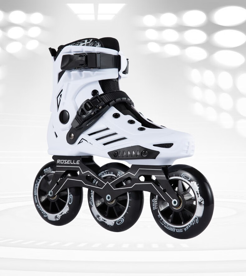 速滑竞速旱冰鞋轮滑鞋大三轮初学者竞速溜冰鞋成年直排刷街旱冰鞋