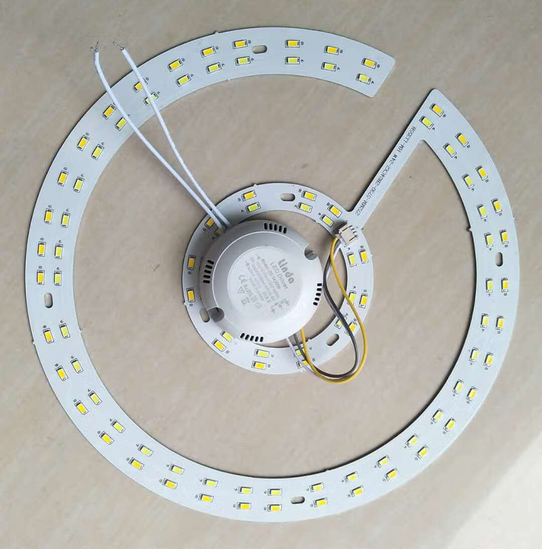 改造灯盘圆形环形节能灯光源灯泡灯珠贴片灯芯led灯板 36w三色直径27