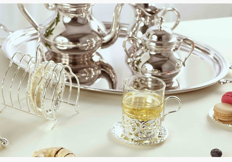 安妮女王茶杯银质杯子英国王室系列咖啡杯家用功夫茶杯生日送礼奢侈