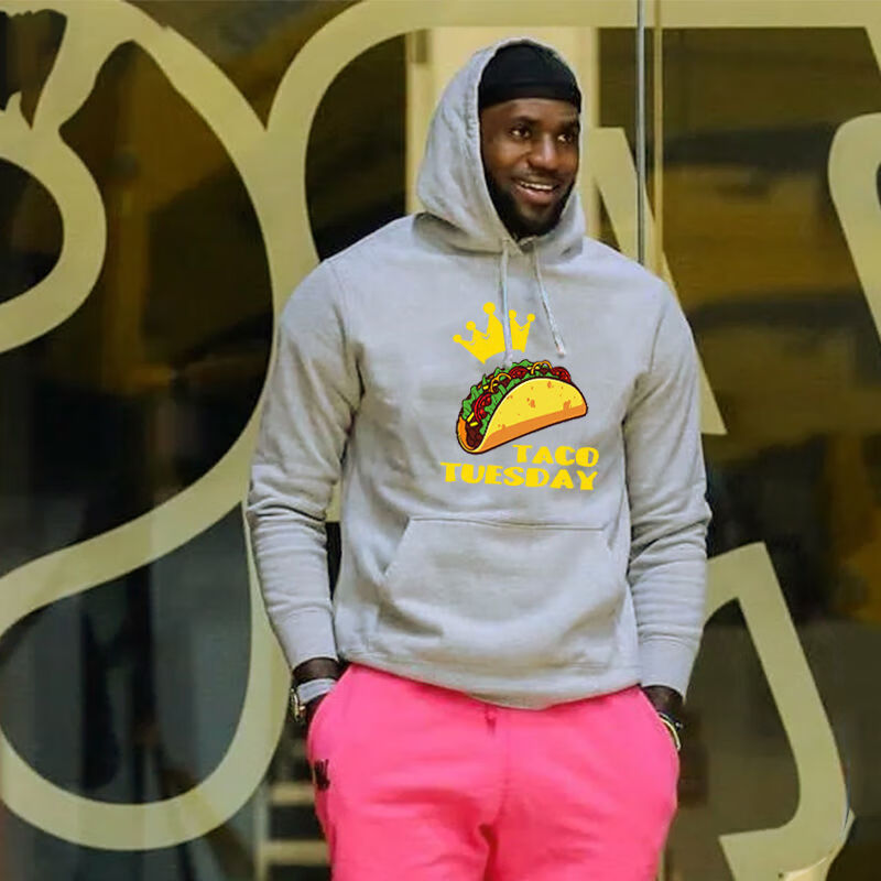 湖人队詹姆斯球星同款周二玉米卷连帽卫衣男女潮ins秋冬季外套 2-c22