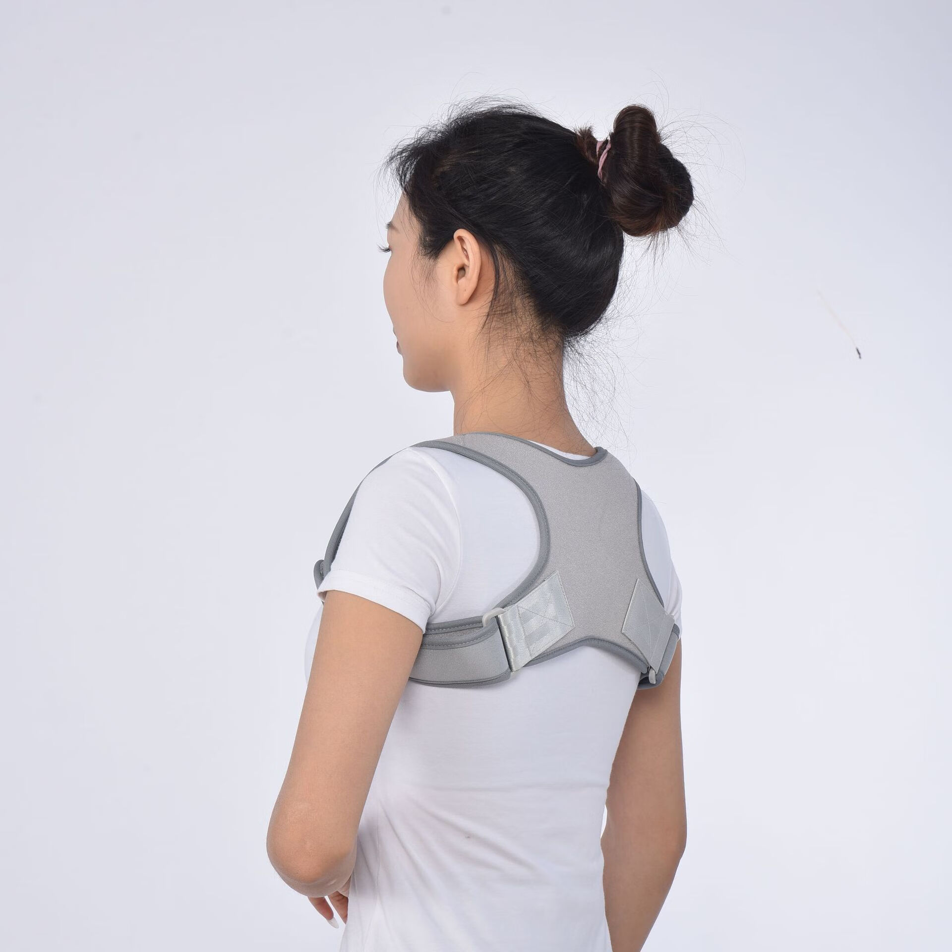 锁骨背带锁骨骨折固定带宝宝锁骨带婴儿骨折绑带小儿锁骨八8字形 灰色