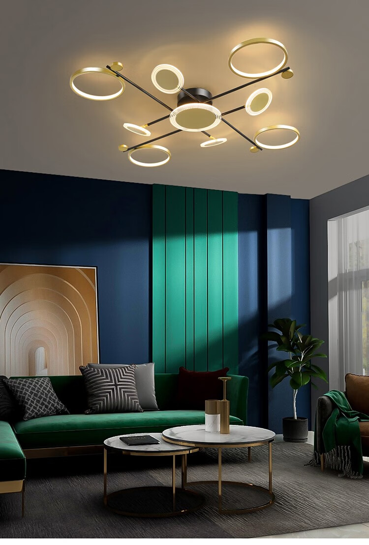 客厅灯简约现代大气吸顶灯饰2020年新款北欧轻奢网红餐厅卧室灯具 yh