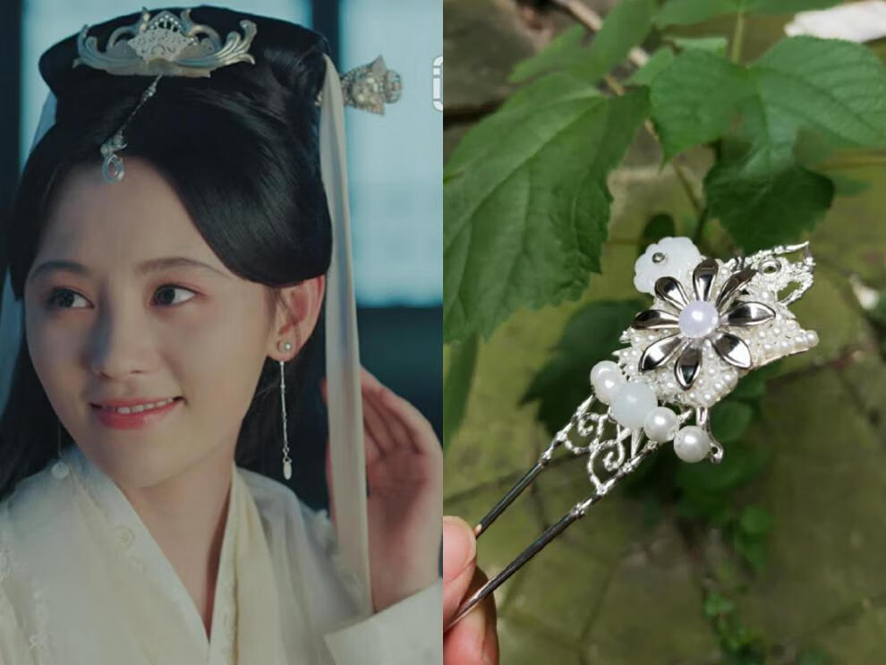 cos新白娘子传奇鞠婧祎同款发饰古风仙气头饰汉饰品眉心坠古装 头饰加